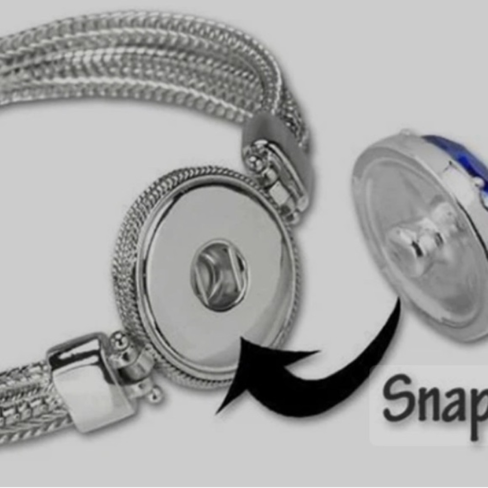 SALE - Simple Necklace Snap Button Charm Bases - Set of 5 - Oh Snap! - Picture 3 of 3